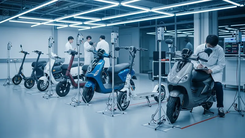 Comparatif de trottinettes électriques en laboratoire